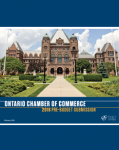 The cover of the ontario chamber of commerce.