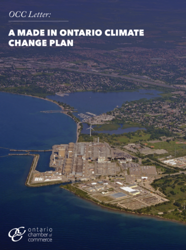 A map of ontario's climate change plan.
