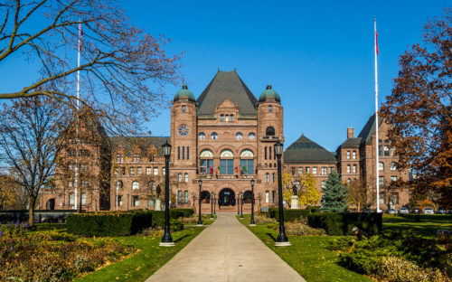 Legislative Assembly of Ontario situated in Queens Park – Toront