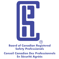 The logo for the board of canadian registered safety professionals.