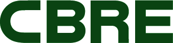 A green logo with the word cbre.