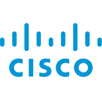 Cisco logo on a black background.