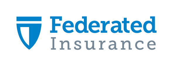 Federated insurance logo on a black background.