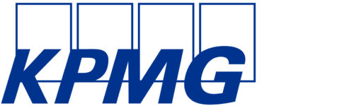 Kpmg logo on a white background.