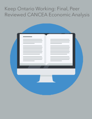 Keep on working final peer reviewed cancer economic analysis.