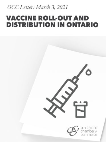 Occ letter march roll out distribution in ontario.