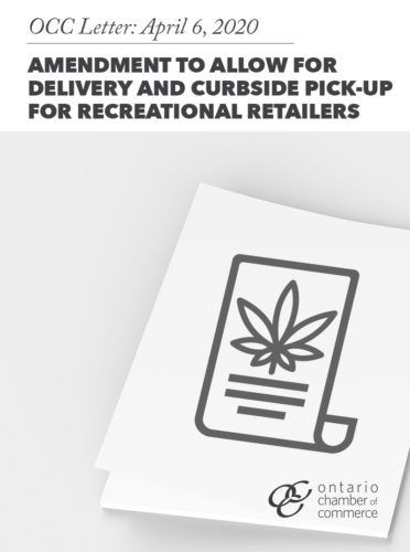 Occ amendment to allow for delivery and curbside pickup up for recreational retailers.