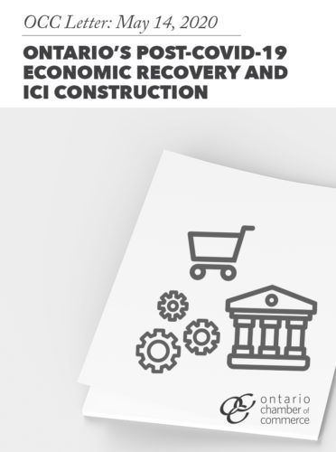 Occ's letter to the public on post covid-19 economic recovery and ic construction.