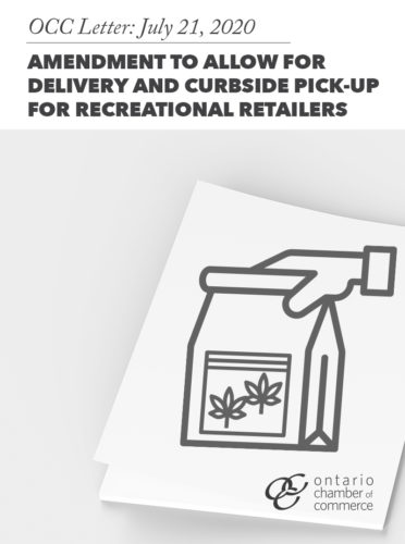 Occ amendment to allow for delivery and curbside pick up for recreational retailers.