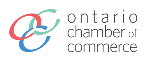 The ontario chamber of commerce logo.