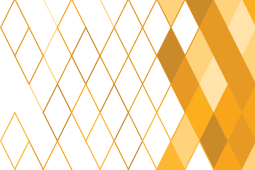 A yellow and white zigzag pattern on a white background.