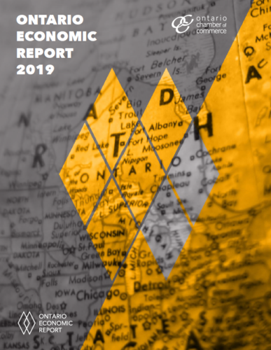 The cover of the ontario economic report 2019.