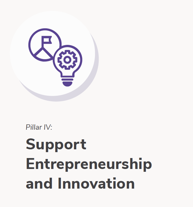 Support entrepreneurship and innovation.
