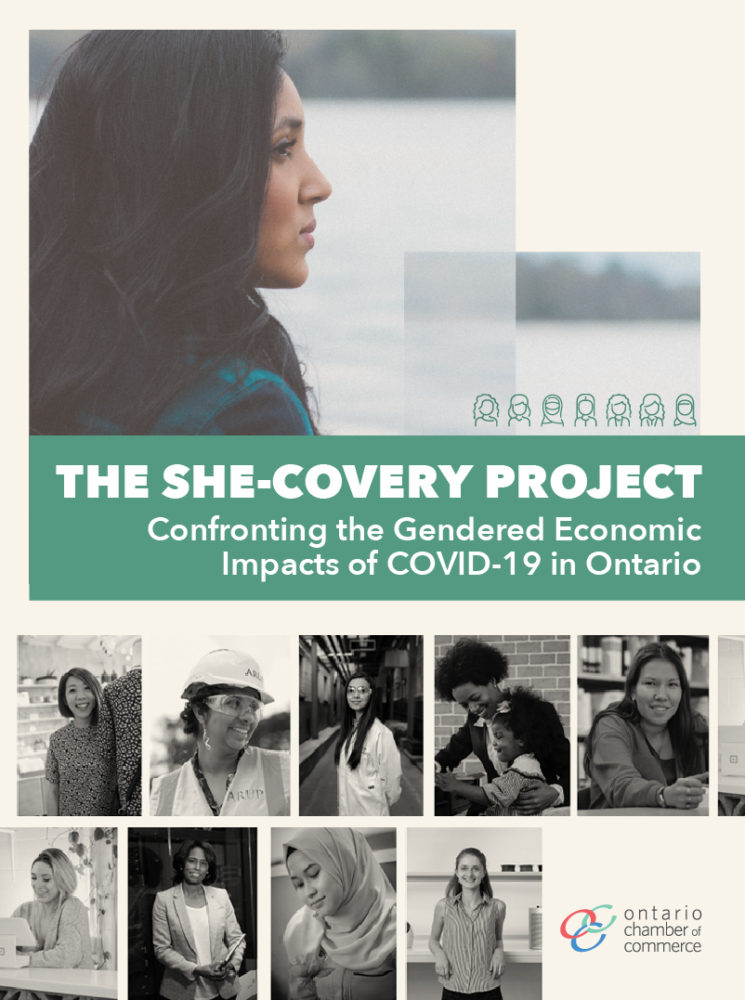 She - cover project comforting the gendered economic impact of covid in ontario.