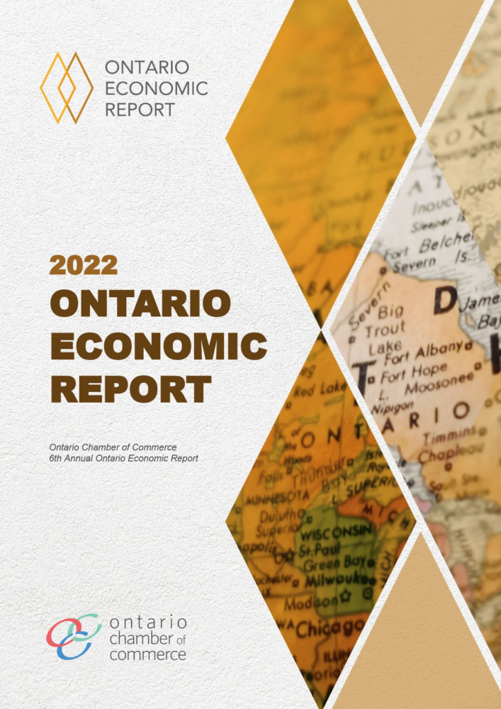 The cover of the ontario economic report.