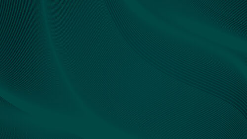 A dark green background with wavy lines.