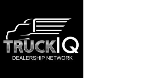 Truck iq logo on a black background.
