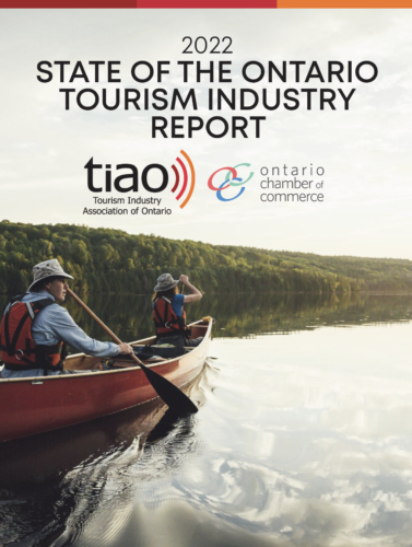 The cover of the 2020 state of the ontario tourism industry report.