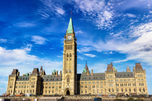 Canadian,Parliament,In,Ottawa,On,Parliament,Hill,In,A,Sunny