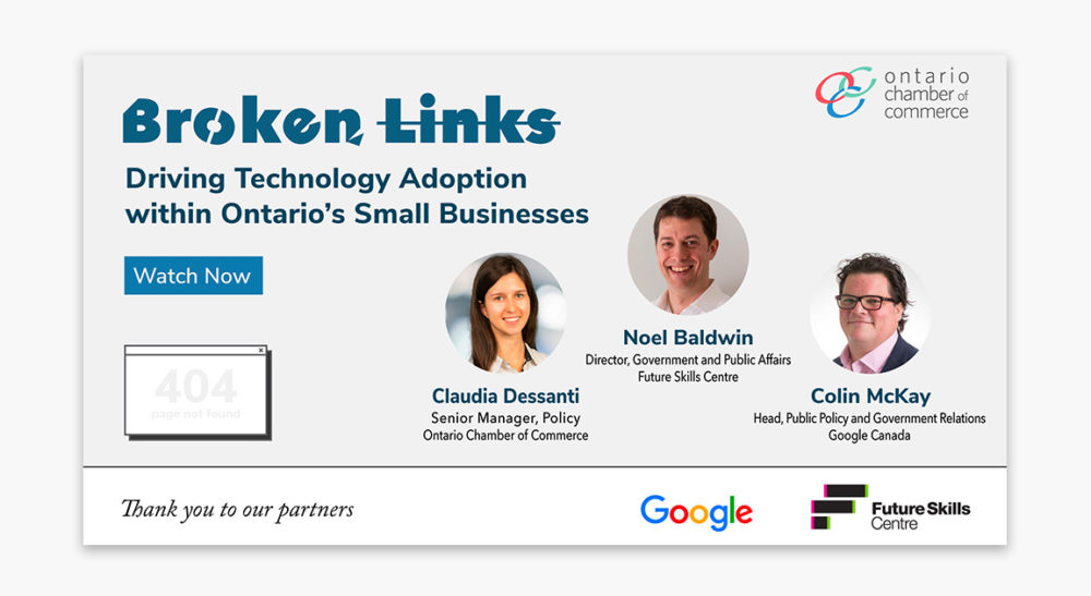 Broken links driving technology adoption with ontario's small businesses.