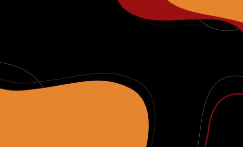 A black and orange abstract background.