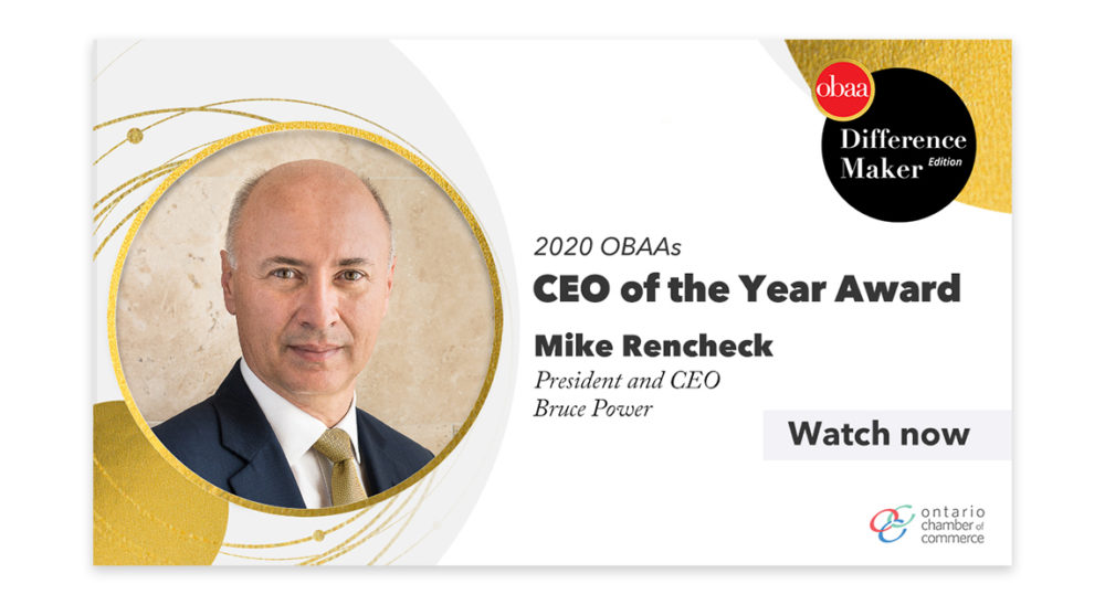 An advertisement for the ceo of the year award.
