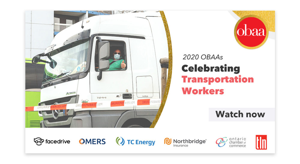 A poster with the words celebrating transportation workers.