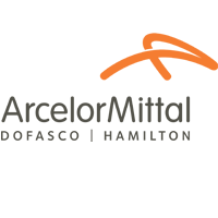 A logo with an orange and black background.