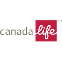 Canada life logo on a black background.