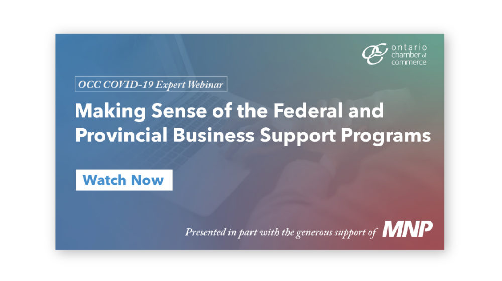 Making sense of the federal and provincial business support programs.