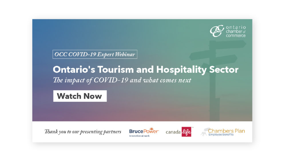 Ontario's tourism and hospitality sector.