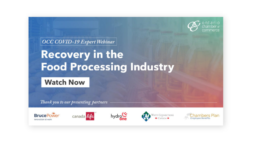 Recovery in the food processing industry.